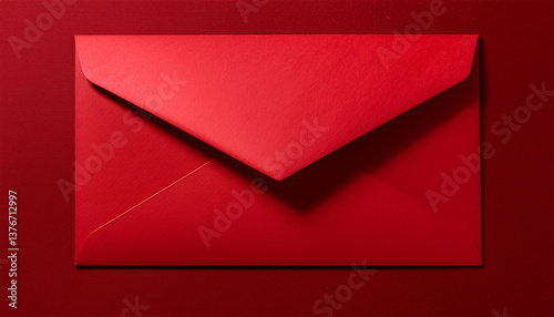 red envelope isolated background vibrant crimson stationery for elegant invitations gift cards or special occasions