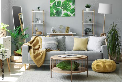 Interior of modern living r...