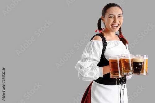 Young woman in traditional ...