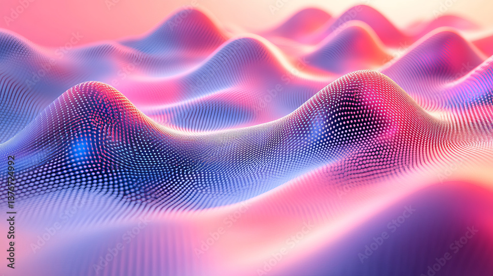 Big Data concept. Neural networks and artificial intelligence 3D illustration. Abstract technological background with Information funnel