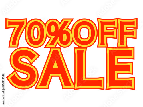 「70%OFFセール」文字