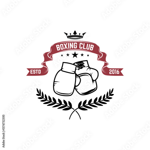 boxing club labels, emblems and design elements. Vector illustration.