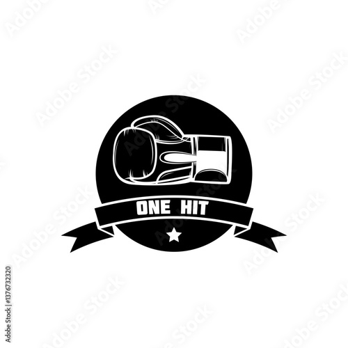 boxing club labels, emblems and design elements. Vector illustration.