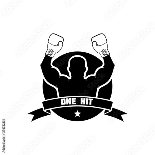 boxing club labels, emblems and design elements. Vector illustration.