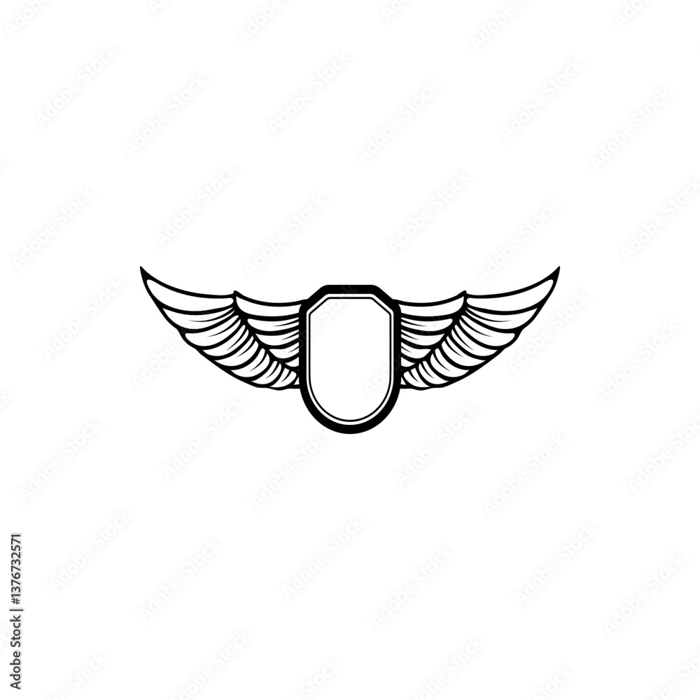 vector emblems with wings. Design elements for logo, label, emblem, sign. Vector illustration. vector emblems with wings. Design elements for logo, label, emblem, sign. Vector illustration.