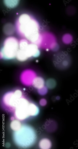 Animated abstract bokeh background as a screensaver or live wallpaper for a smartphone