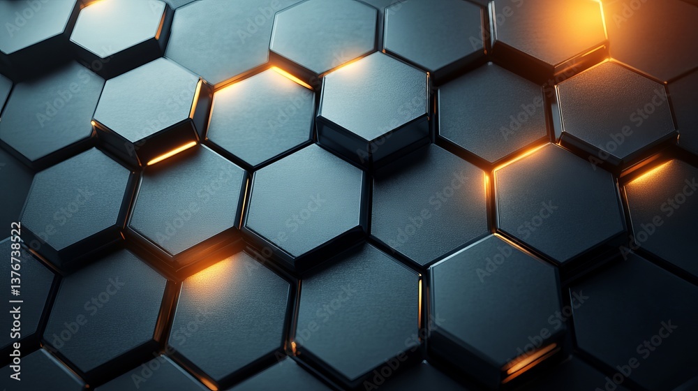 Abstract Dark Hexagon Pattern Background Modern Technology Digital Design Futuristic Geometric Shapes Dark Blue Orange Glowing Lights Elegant Seamless Abstract Dark Hexagon Pattern Background Modern Technology Digital Design Futuristic Geometric Shapes Dark Blue Orange Glowing Lights Elegant Seamless