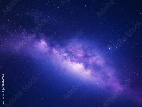 Stunning view of the Milky Way galaxy illuminating the night sky over a remote countryside setting photo