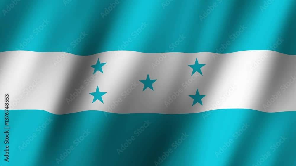 Celebrating the national pride of Honduras with the vibrant flag waving on a sunny day