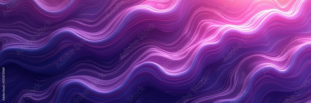 Fluorescent Violet and Magenta Wavy Background