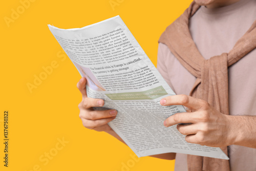 Young businessman with news...