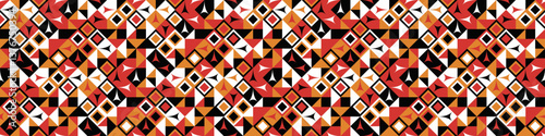 Geometrical horizontal seamless mosaic pattern background design