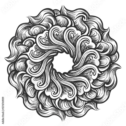 Intricate Mandala: A captivating illustration of a mandala, with meticulously crafted details and a soothing symmetry, inviting contemplation and relaxation.