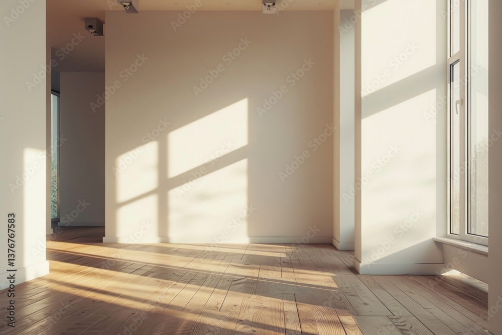 Fototapeta premium Interior of a Modern Minimalist Apartment with Clean Lines