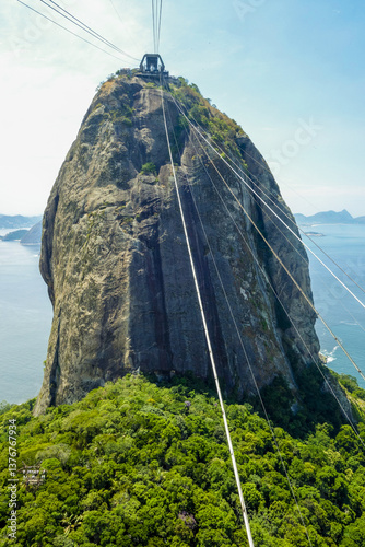 Obraz na płótnie Pao de Acucar, Zuckerhut, Sugarloaf, Rio de Janiero, Brasilien, w salonie