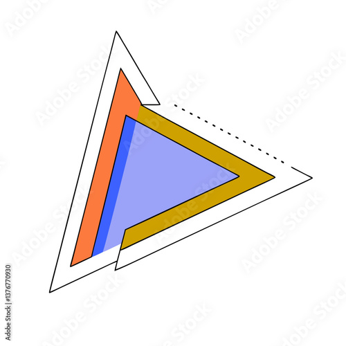ethereal extraordinary Geometric arrow with clean lines. Flat color, scalable, minimal design. VECTOR FORMAT with Scalable Design. studio quality