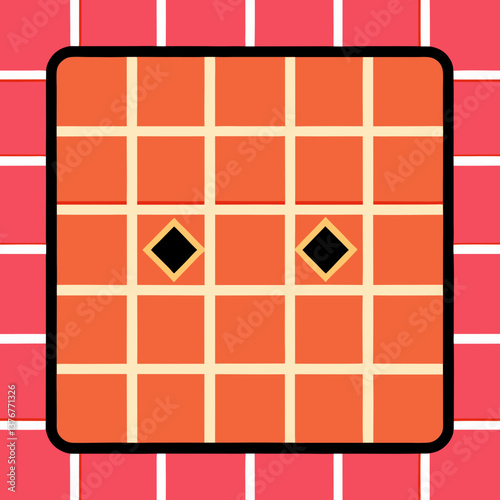 fascinating classic Geometric grid pattern with clean lines. Flat color, scalable, minimal design. VECTOR FORMAT with Scalable Design. artisan
