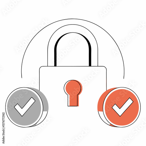 picturesque unparalleled A flat color icon of a lock. Crisp edges, minimal, symmetrical design. VECTOR FORMAT with Scalable Design.