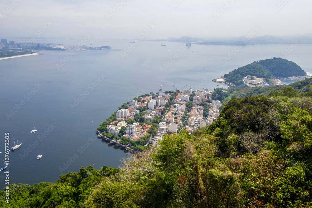Blick auf Rio vom Pao de Acucar, Zuckerhut, Sugarloaf, Rio de Ja