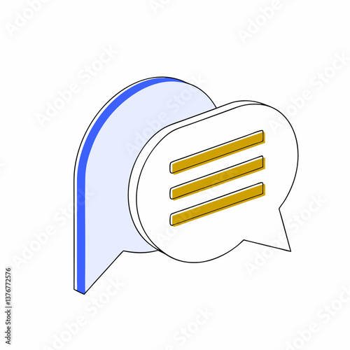 picturesque romantic art deco A crisp edges icon of a chat bubble. Flat color, minimal, scalable design. VECTOR FORMAT with Scalable Design. refined