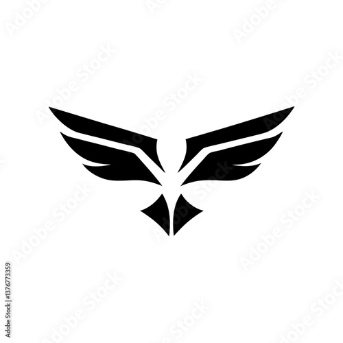 pristine sought-after Silhouette of a soaring eagle. Clean lines, flat color, crisp edges. VECTOR FORMAT with Scalable Design.
