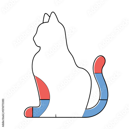 splendid unparalleled Minimal silhouette of a cat sitting. Crisp edges, flat color, scalable design. VECTOR FORMAT with Scalable Design.