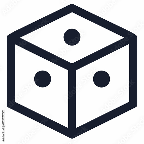 magnificent minimalist Geometric silhouette of a cube. Clean lines, minimal design, scalable. VECTOR FORMAT with Scalable Design. fine detail