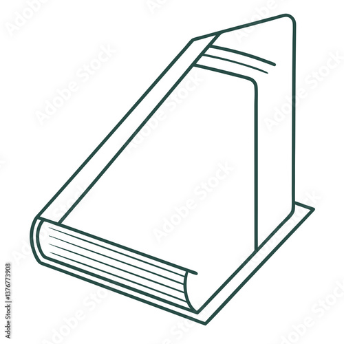 elegant exemplary Minimal silhouette of a book. Clean lines, scalable, flat color. VECTOR FORMAT with Scalable Design.