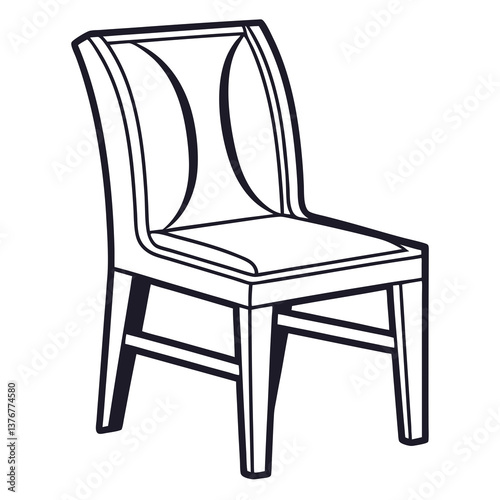 majestic exemplary Minimal silhouette of a chair. Crisp edges, flat color, scalable design. VECTOR FORMAT with Scalable Design.