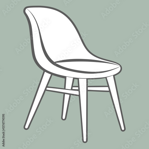 alluring remarkable Minimal silhouette of a chair. Crisp edges, flat color, scalable design. VECTOR FORMAT with Scalable Design.
