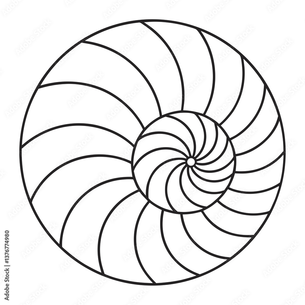 sought-after retro Geometric silhouette of a spiral. Clean lines, minimal design, scalable. VECTOR FORMAT with Scalable Design. 8K sought-after retro Geometric silhouette of a spiral. Clean lines, minimal design, scalable. VECTOR FORMAT with Scalable Design. 8K