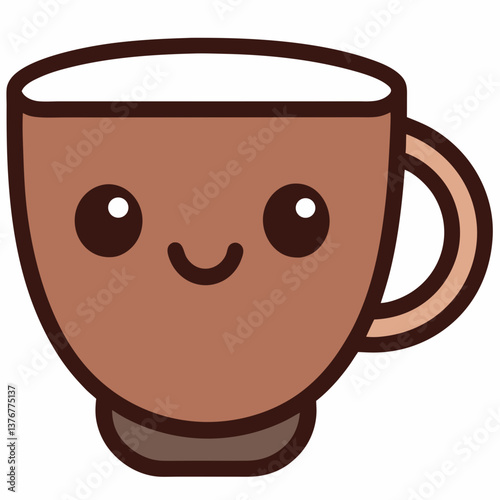 peaceful spectacular Pictogram of a coffee cup. Minimal design, single-weight stroke, scalable. VECTOR FORMAT with Scalable Design. handcrafted