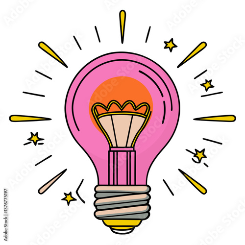 unparalleled rustic Pictogram of a lightbulb. Crisp edges, clean lines, scalable design. VECTOR FORMAT with Scalable Design. perfect clarity