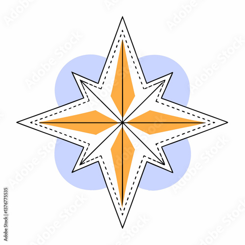 dramatic artistic Pictogram of a star. Geometric shape, flat color, clean lines. VECTOR FORMAT with Scalable Design. flawless