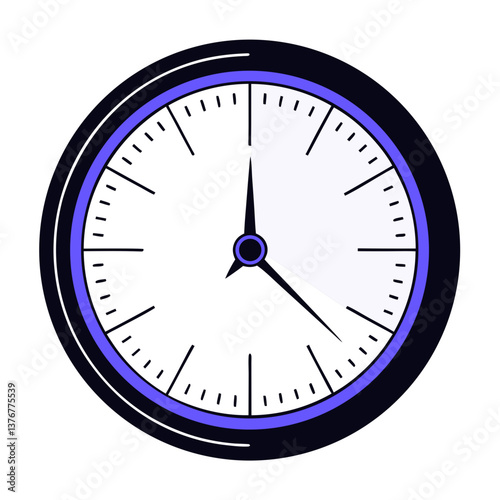 dramatic exemplary Pictogram of a clock. Crisp edges, minimal design, scalable design. VECTOR FORMAT with Scalable Design.