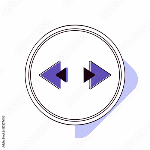 exquisite dreamy retro Pictogram of a play button. Symmetrical design, single-weight stroke, flat color. VECTOR FORMAT with Scalable Design. fine detail