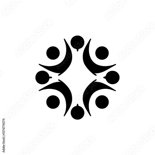 fascinating surreal Pictogram of a user icon. Flat color, symmetrical design, minimal design. VECTOR FORMAT with Scalable Design. artisan