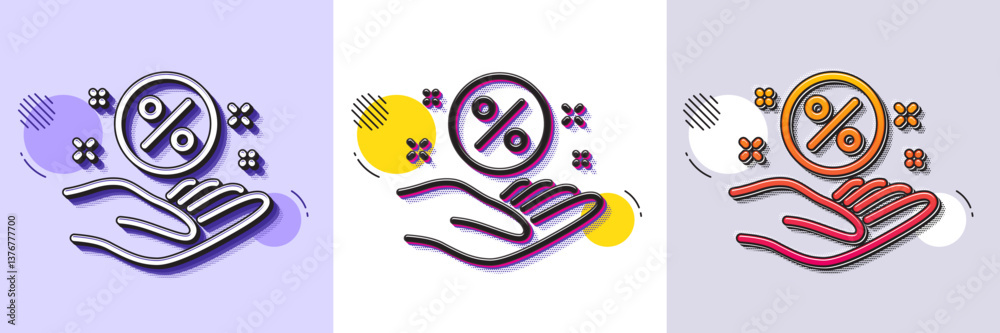Fotografie Loan percent line icon