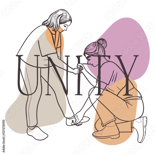 impressive exemplary Symmetrical "UNITY" with single-weight stroke. Flat silver, scalable design. VECTOR FORMAT with Scalable Design.