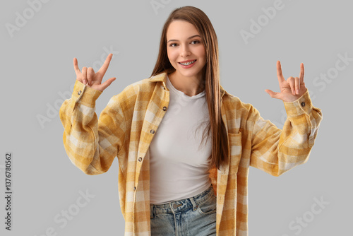 Beautiful happy young woman...