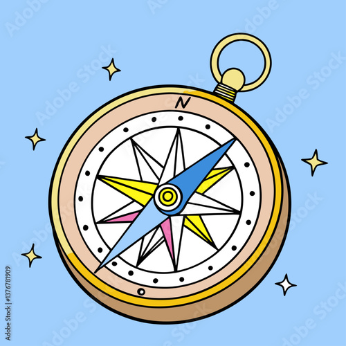 reflective picturesque Crisp edges design of a compass. Single-weight stroke, scalable, flat color. VECTOR FORMAT with Scalable Design. impeccable