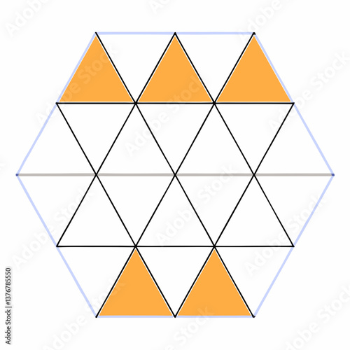 romantic exquisite A grid of triangles forming a hexagonal pattern. Scalable, flat color. VECTOR FORMAT with Scalable Design. refined