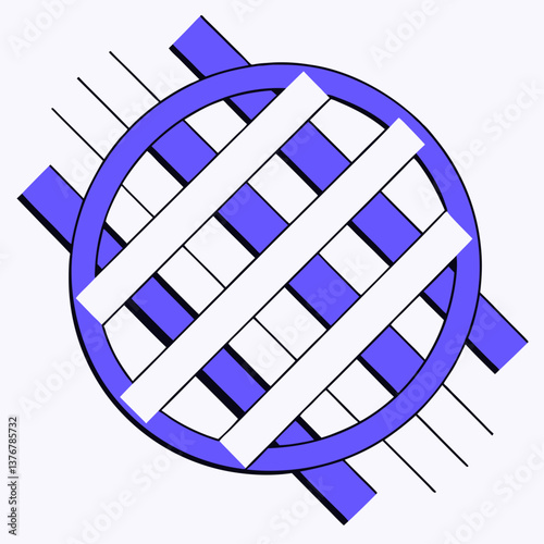 alluring mid-century Interwoven lines creating a lattice pattern. Clean lines, flat color. VECTOR FORMAT with Scalable Design. top-tier