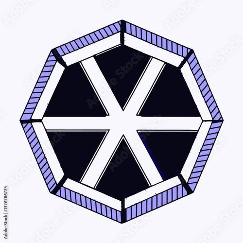 reflective picturesque Interlocking pentagon shapes forming a tessellated pattern. Flat color, crisp edges. VECTOR FORMAT with Scalable Design. detailed