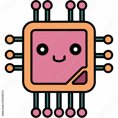 pristine dramatic elegant Clean lines illustrating a circuit board. Flat color. Single-weight stroke. Scalable. VECTOR FORMAT with Scalable Design. premium