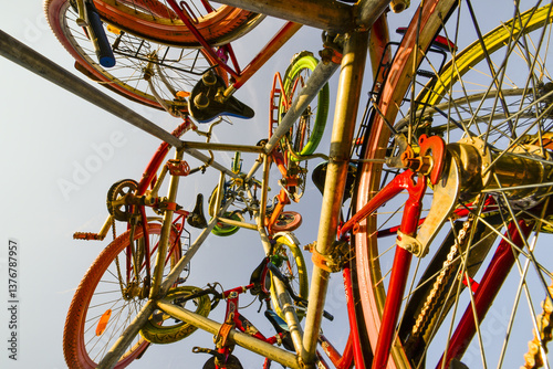 Obraz na płótnie Fahrrad, Burgenland, Österreich, Neusiedlersee Seewinkel w salonie
