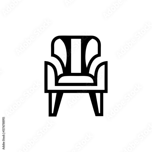vibrant futuristic Symmetrical blueprint of a chair. Flat color. Clean lines. Scalable. VECTOR FORMAT with Scalable Design. handcrafted