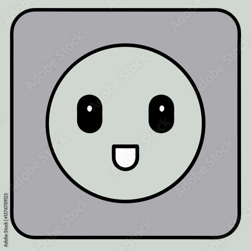 glorious harmonious renaissance Clean lines depicting a wall outlet. Scalable. Flat color. Minimal. VECTOR FORMAT with Scalable Design. top-tier