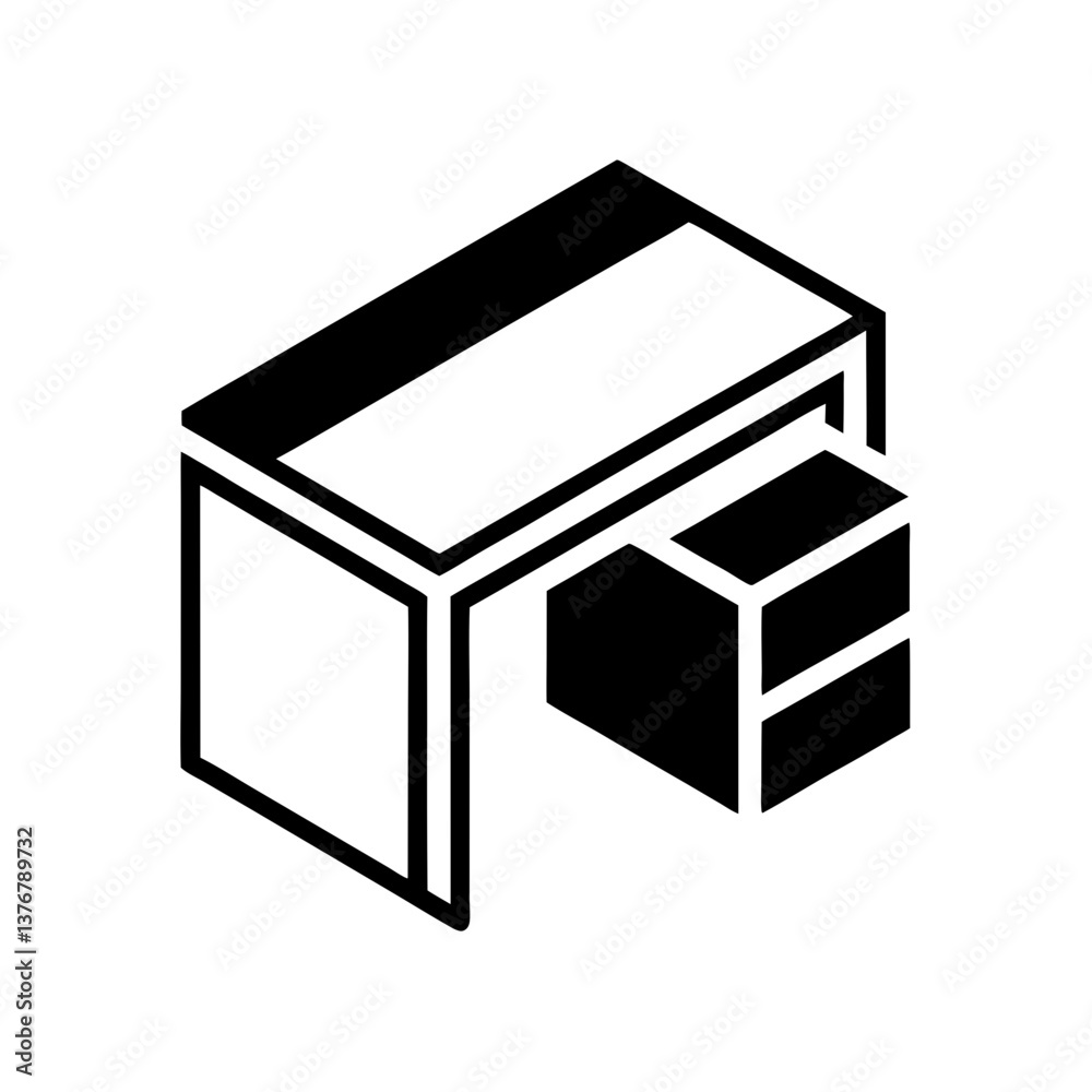 glorious avant-garde Isometric desk and chair. Flat color, clean lines, sharp edges. Minimal scalable design. VECTOR FORMAT with Scalable Design. exclusive glorious avant-garde Isometric desk and chair. Flat color, clean lines, sharp edges. Minimal scalable design. VECTOR FORMAT with Scalable Design. exclusive