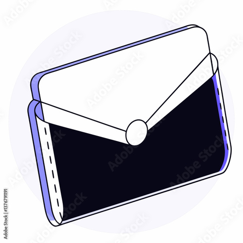mysterious exquisite Minimal monoline envelope icon. Clean lines, crisp edges. VECTOR FORMAT with Scalable Design. genuine